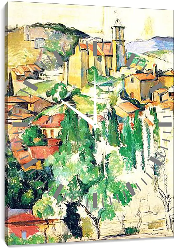 Часы картина - Vue de Gardanne. Поль Сезанн
