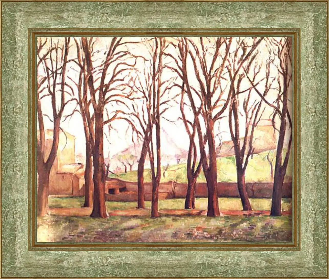 Картина в раме - Maronniers au Jas de Bouffan. Поль Сезанн