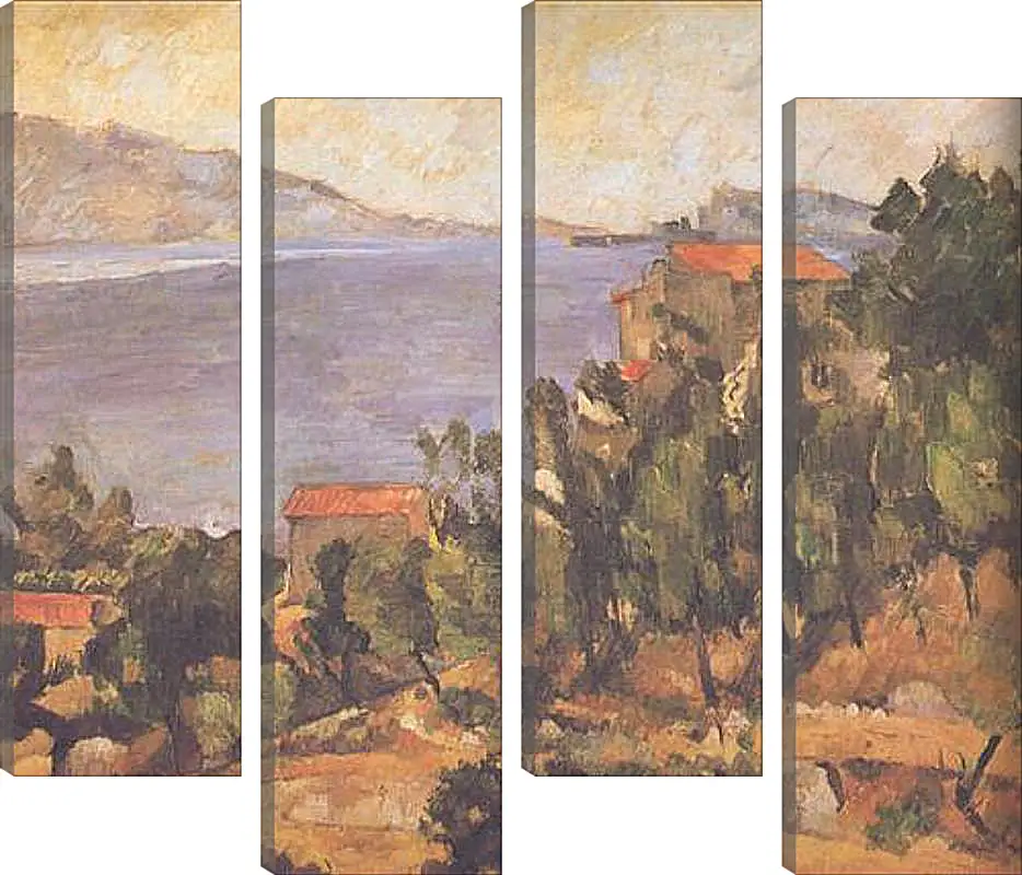 Модульная картина - La montagne Marseilleveyre. Поль Сезанн