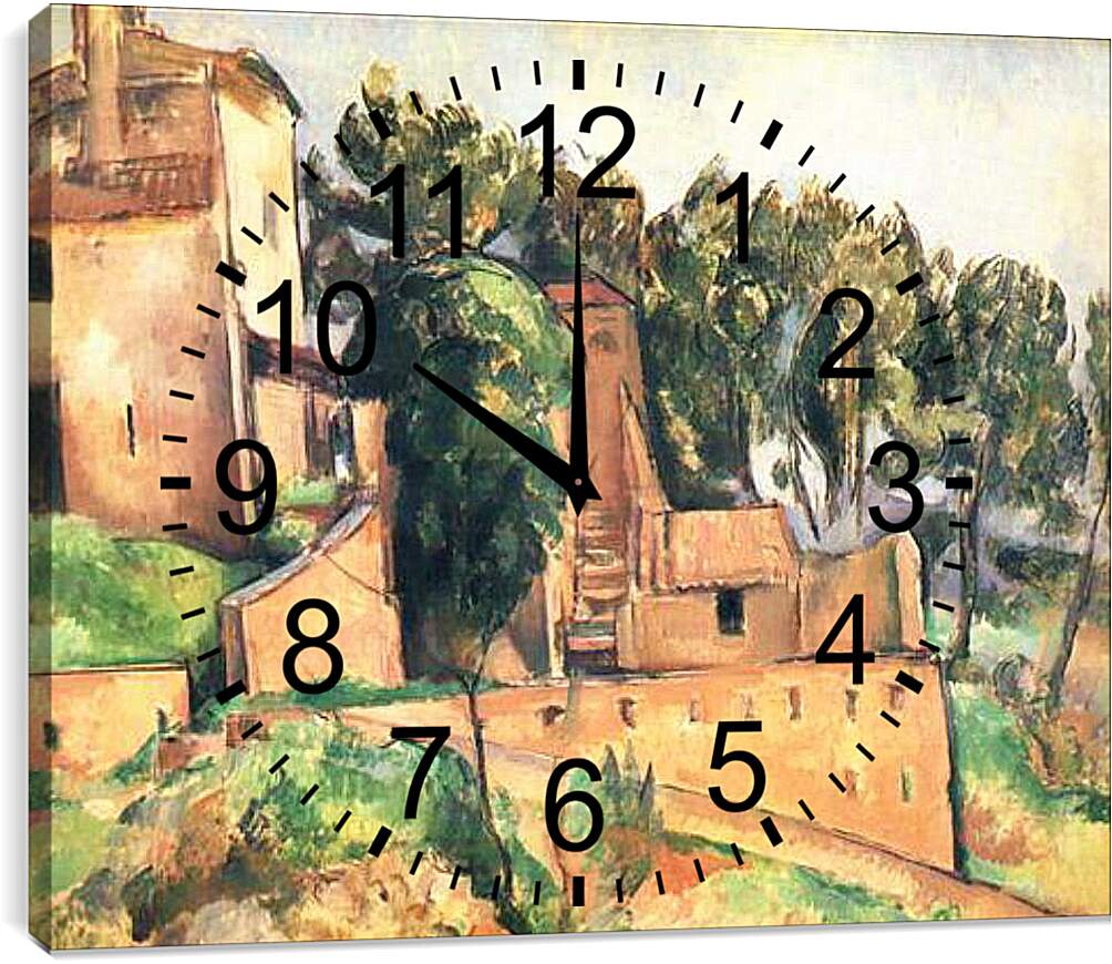 Часы картина - La Maison de Bellevue (vers). Поль Сезанн