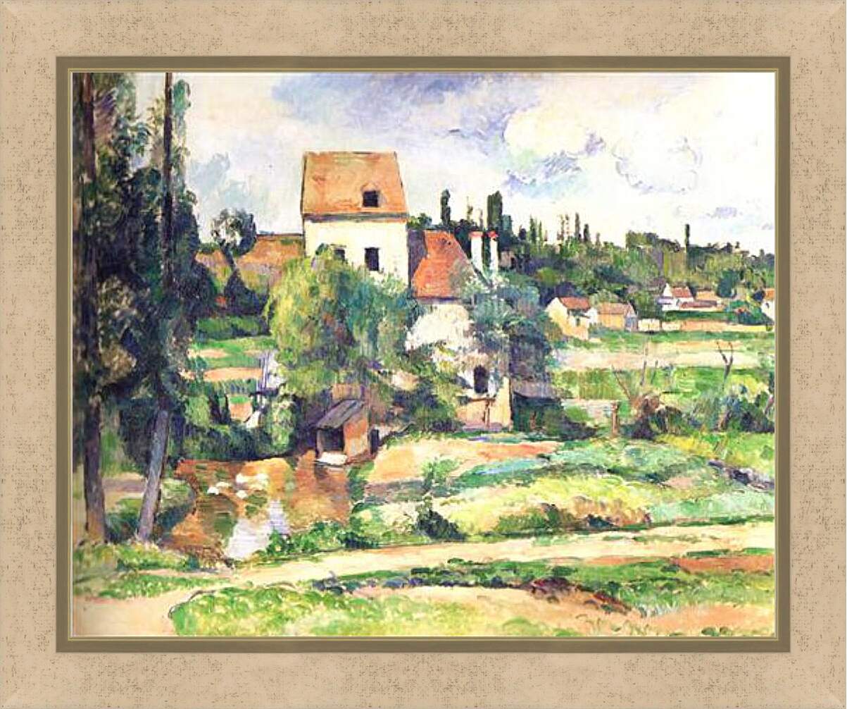 Картина в раме - Moulin sur la Couleuve, pres de Pontoise. Поль Сезанн