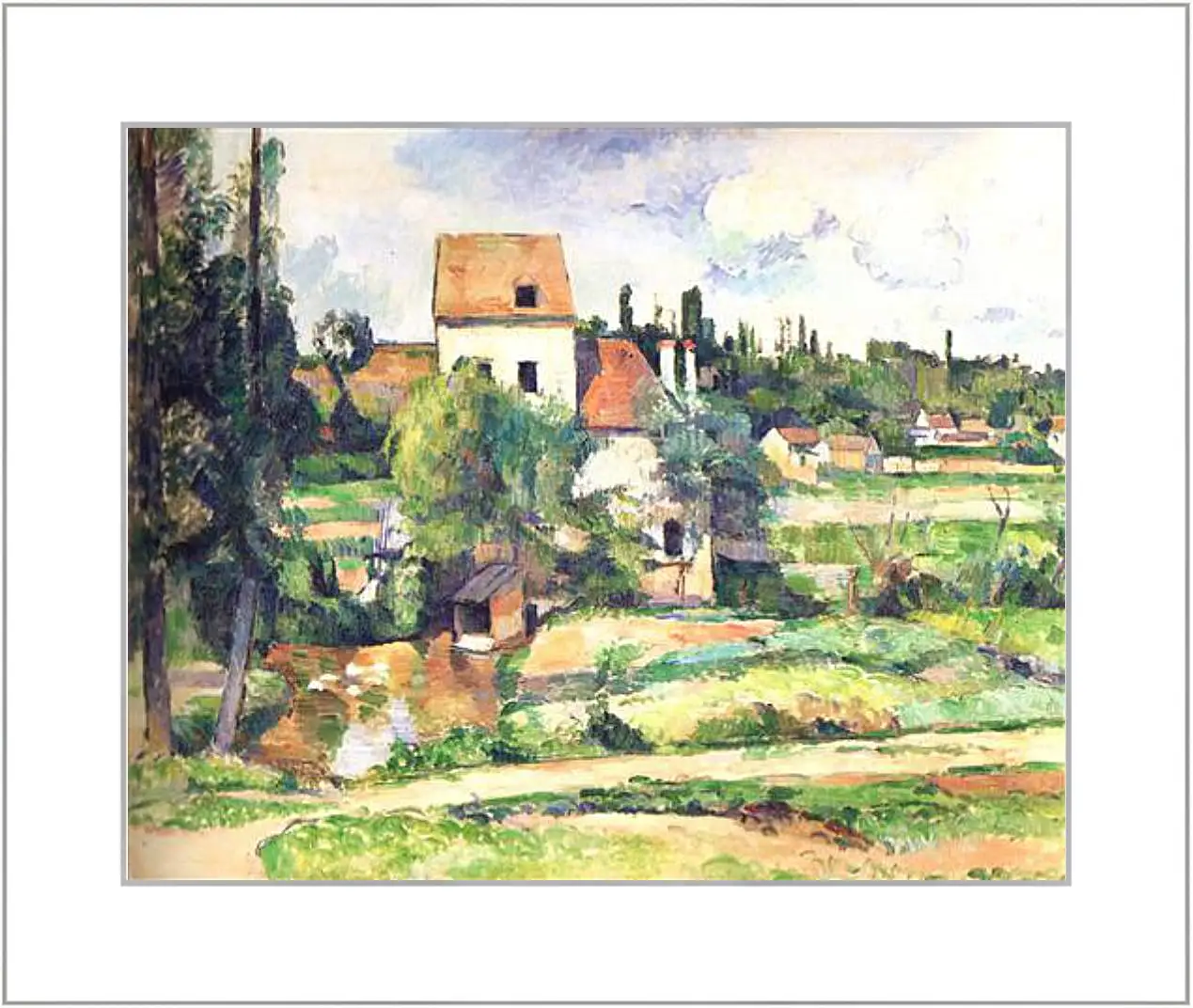 Картина в раме - Moulin sur la Couleuve, pres de Pontoise. Поль Сезанн