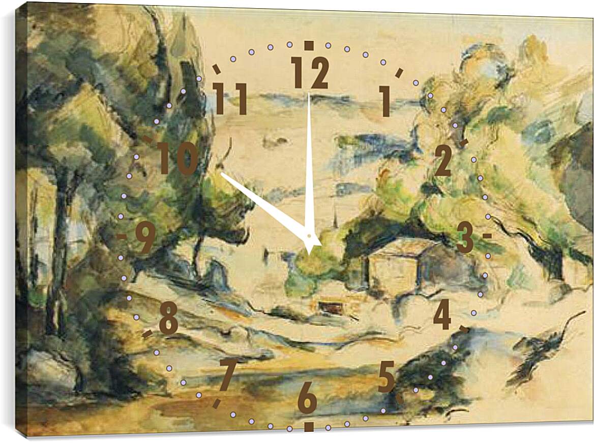 Часы картина - Paysage en Provence. Поль Сезанн