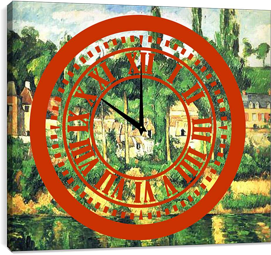 Часы картина - Le chateau de Medan. Поль Сезанн