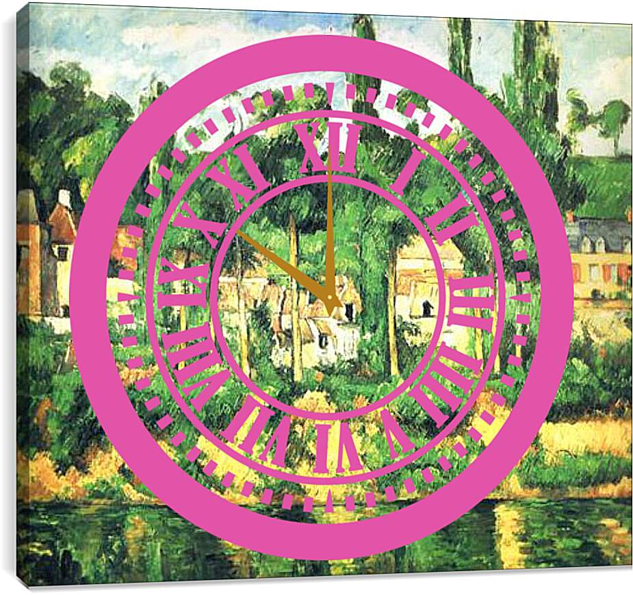 Часы картина - Le chateau de Medan. Поль Сезанн
