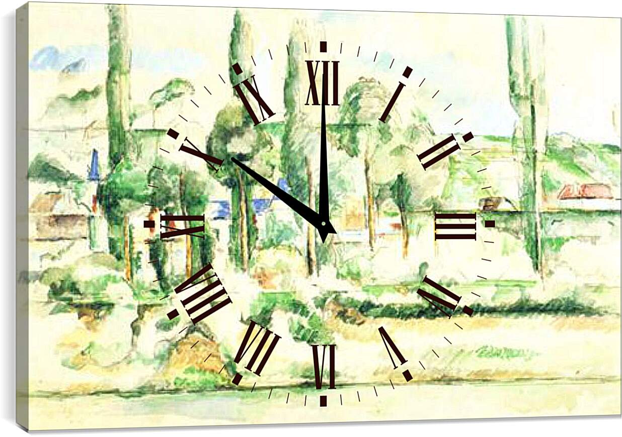 Часы картина - Le Chateay de Medan. Поль Сезанн
