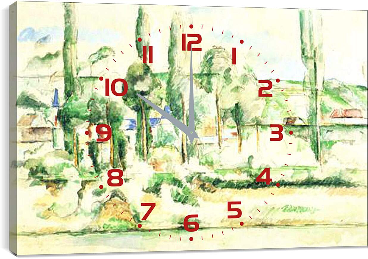 Часы картина - Le Chateay de Medan. Поль Сезанн