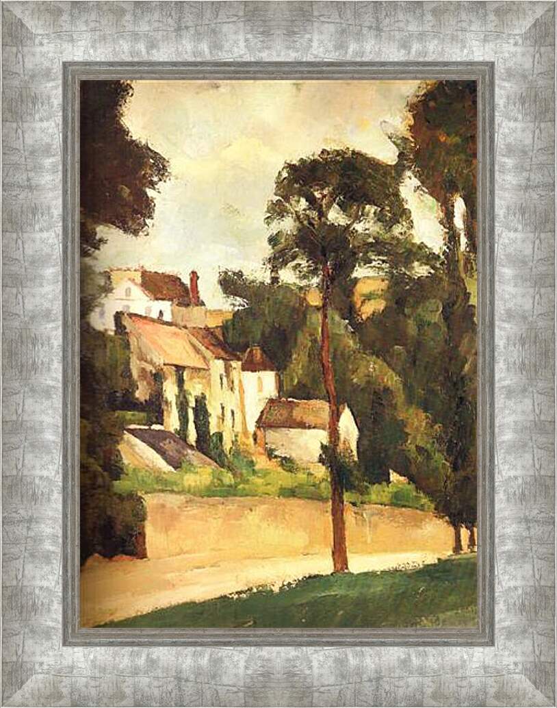 Картина в раме - La Route a Pontoise, le Clos des Mathurins Detail. Поль Сезанн