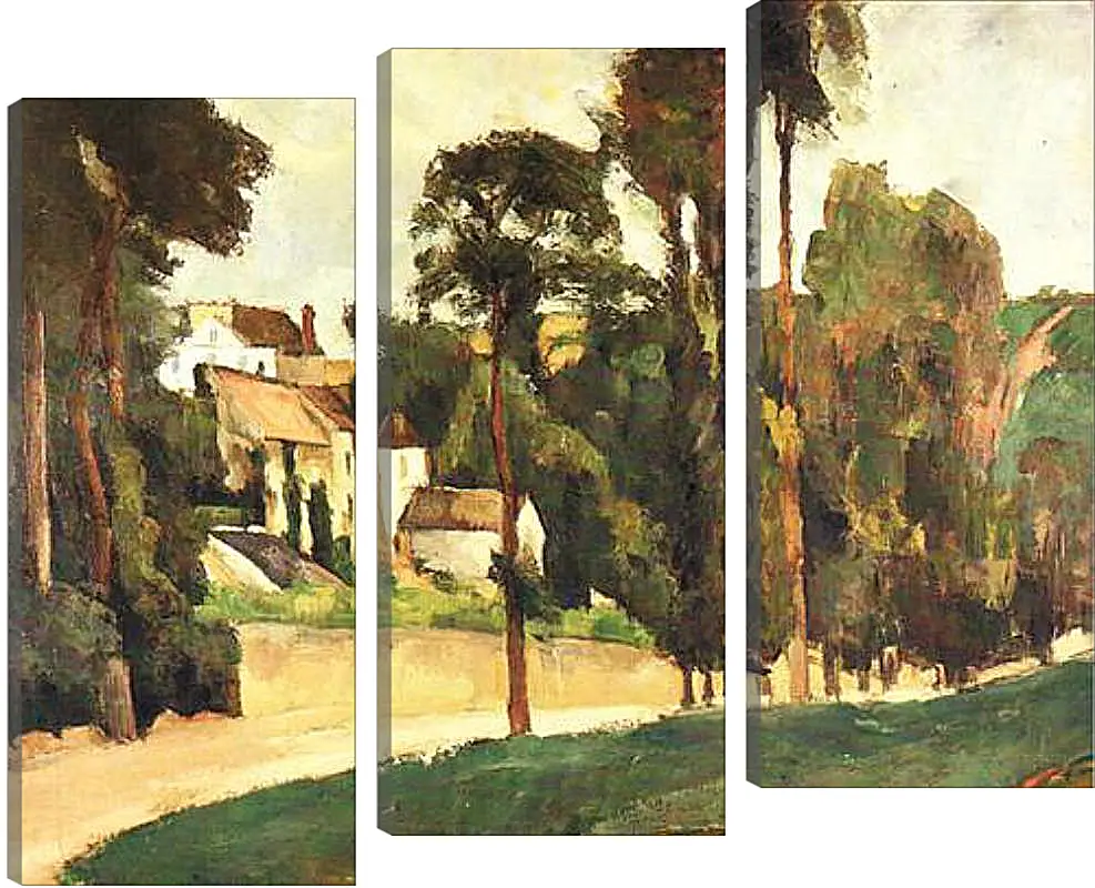 Модульная картина - La Route a Pontoise, le Clos des Mathurins. Поль Сезанн