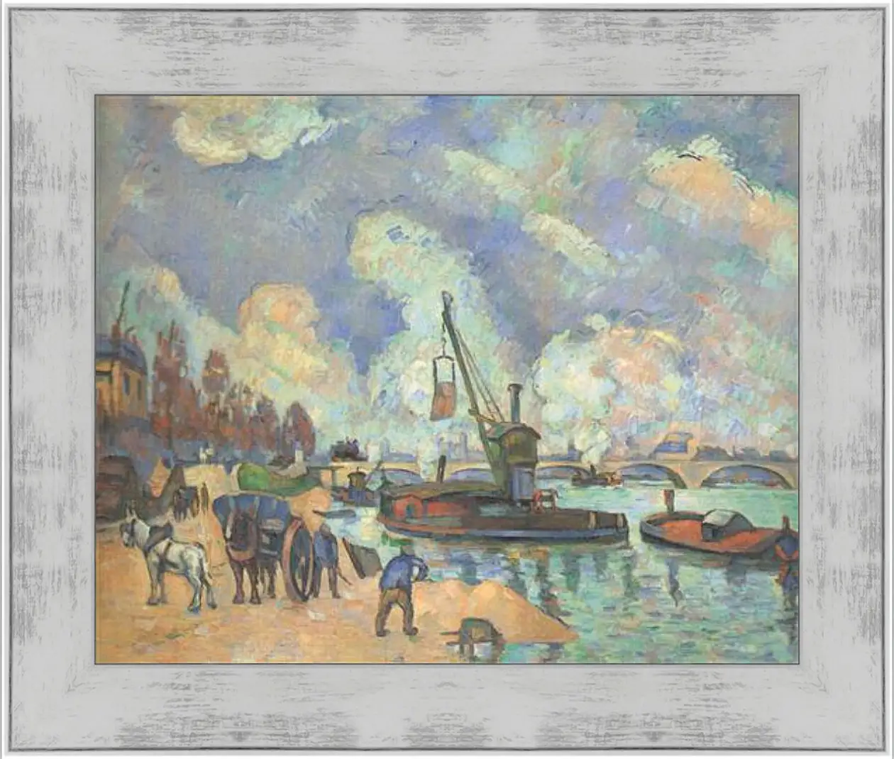 Картина в раме - Les quais de Bercy. Поль Сезанн
