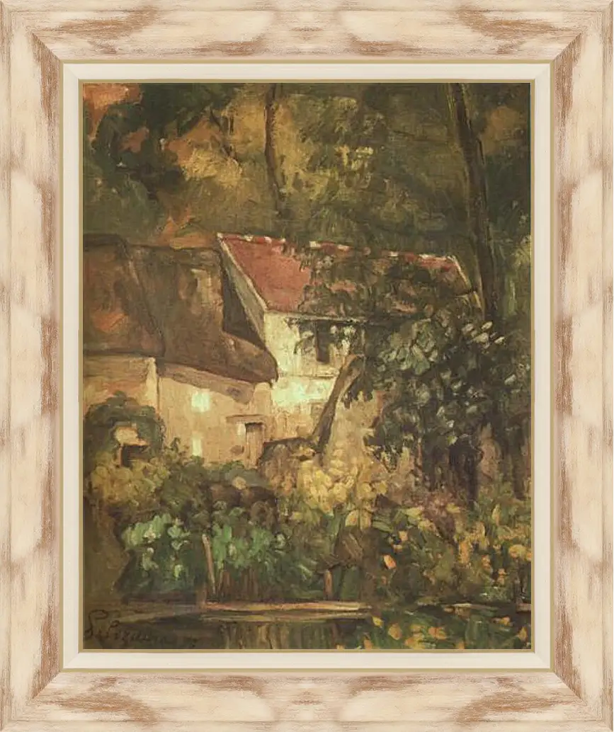 Картина в раме - Maison du Pere Lacroix. Поль Сезанн