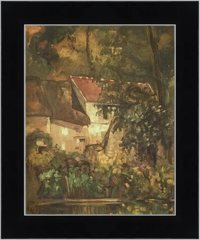 Картина в раме - Maison du Pere Lacroix. Поль Сезанн