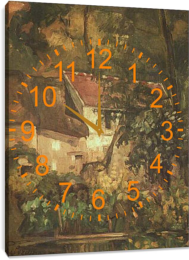 Часы картина - Maison du Pere Lacroix. Поль Сезанн