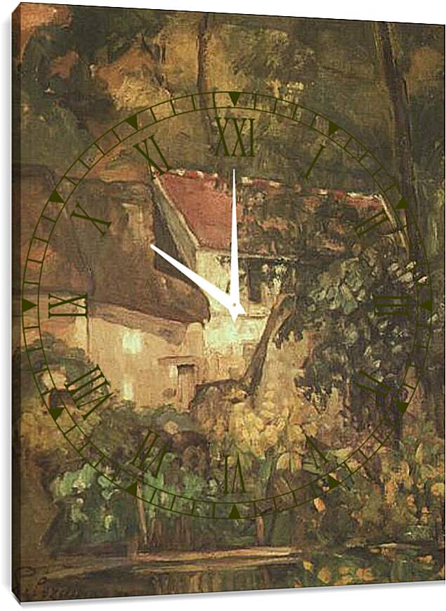 Часы картина - Maison du Pere Lacroix. Поль Сезанн
