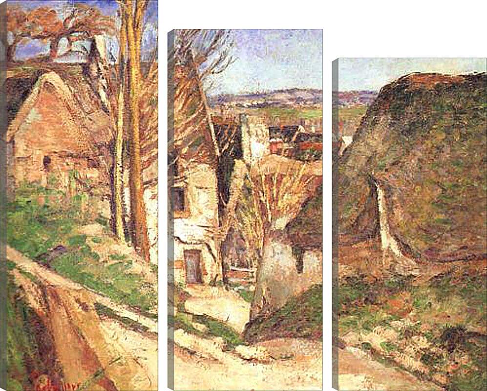 Модульная картина - La Maison du Pendu Auvers-sur-Oise. Поль Сезанн