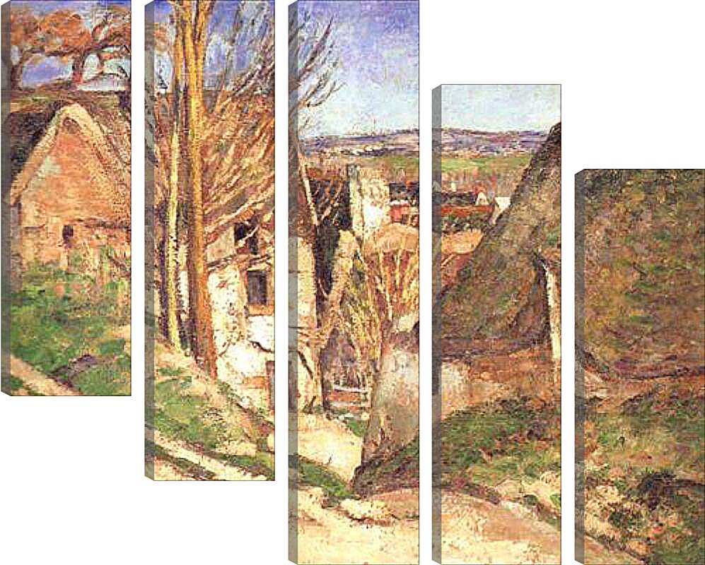 Модульная картина - La Maison du Pendu Auvers-sur-Oise. Поль Сезанн