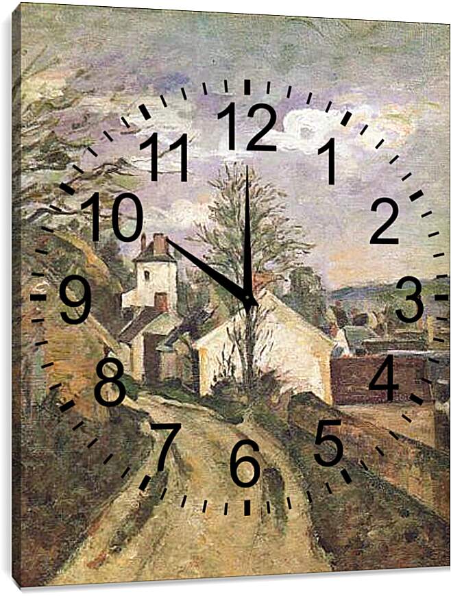 Часы картина - La Maison du Docteur Gachet a Auvers. Поль Сезанн