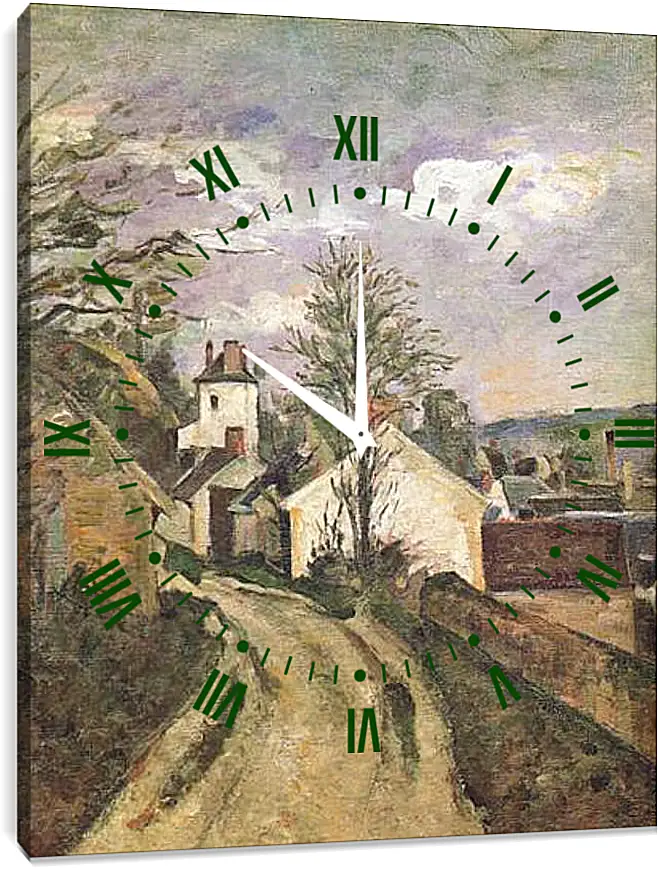 Часы картина - La Maison du Docteur Gachet a Auvers. Поль Сезанн