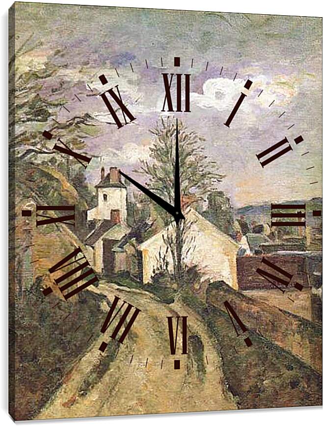 Часы картина - La Maison du Docteur Gachet a Auvers. Поль Сезанн