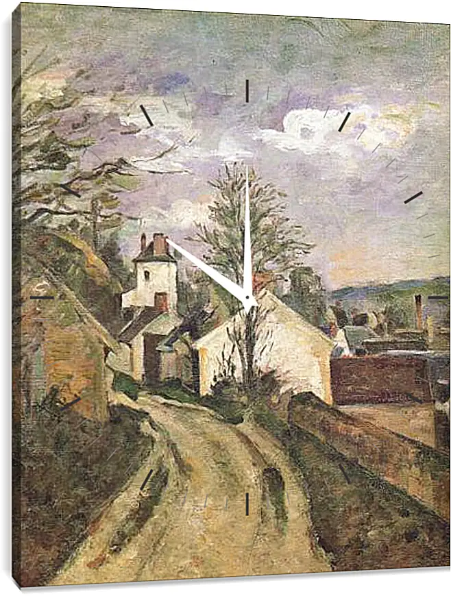 Часы картина - La Maison du Docteur Gachet a Auvers. Поль Сезанн