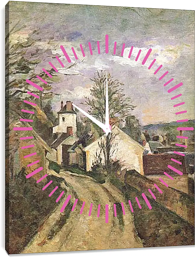 Часы картина - La Maison du Docteur Gachet a Auvers. Поль Сезанн
