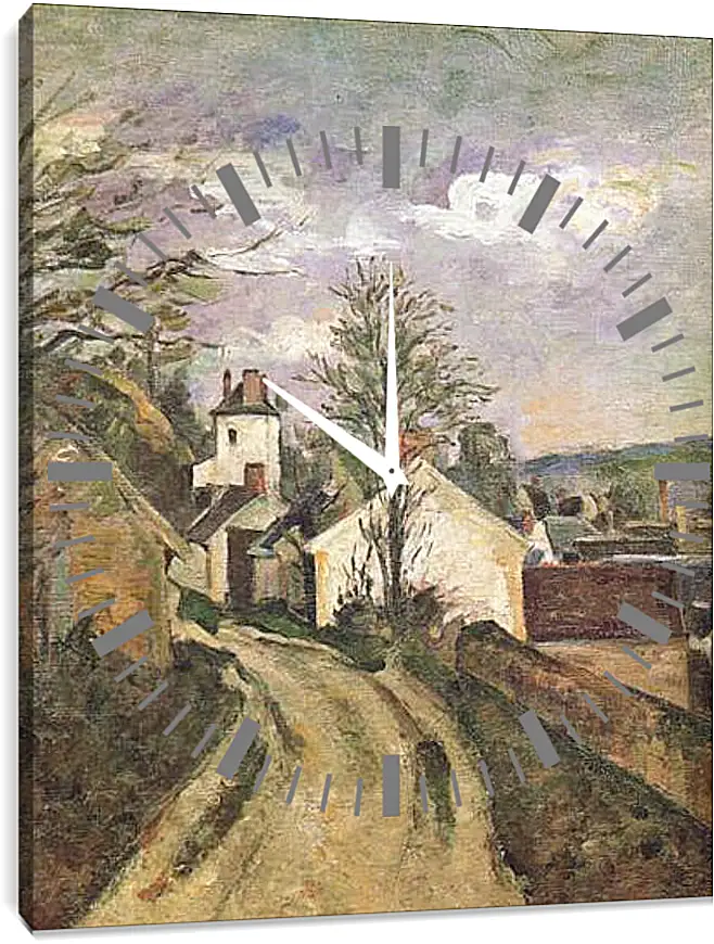 Часы картина - La Maison du Docteur Gachet a Auvers. Поль Сезанн