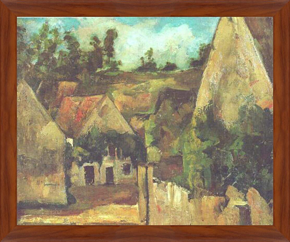 Картина в раме - Carrefour de la rue Remy a Auvers-sur-Oise. Поль Сезанн