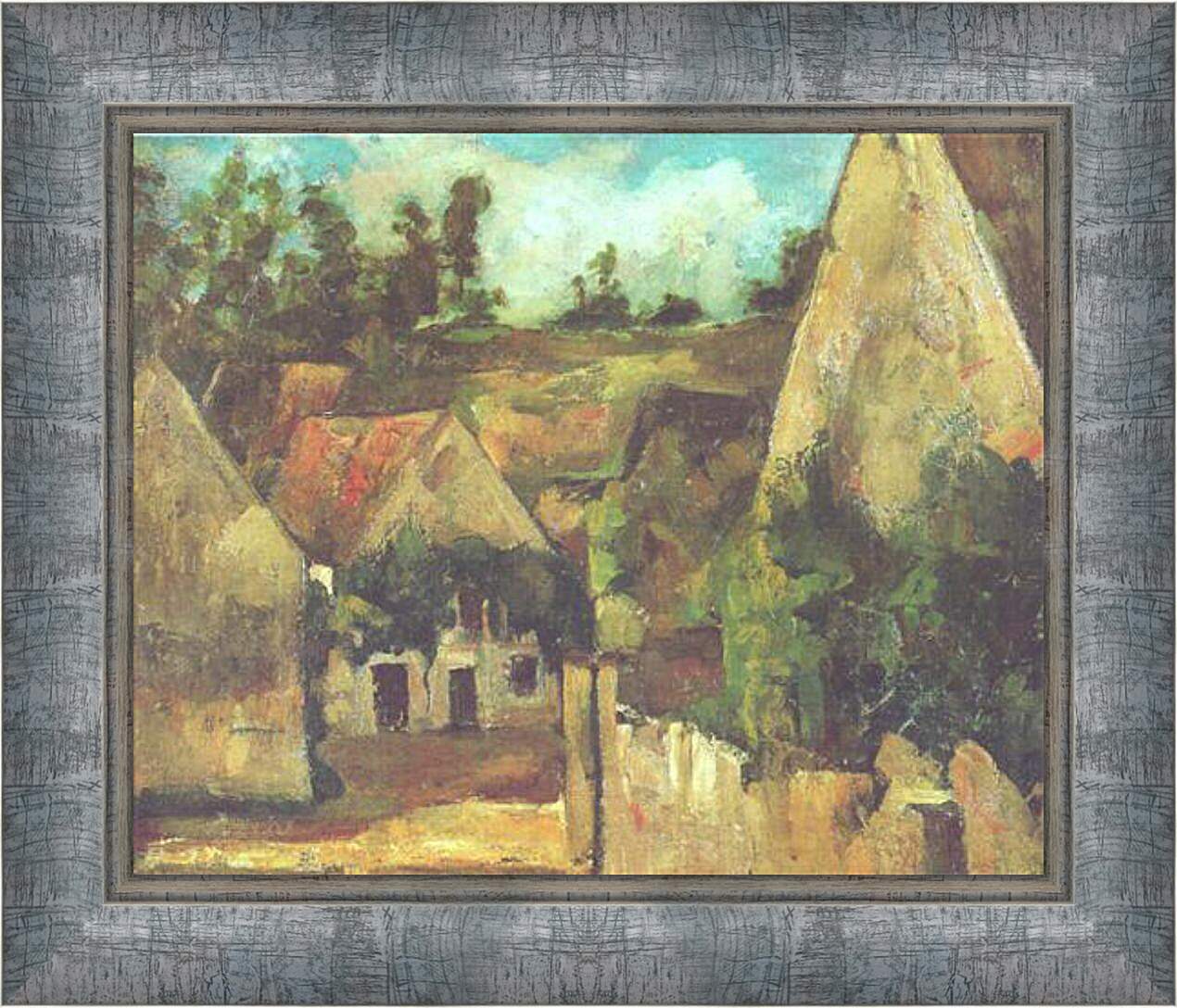 Картина в раме - Carrefour de la rue Remy a Auvers-sur-Oise. Поль Сезанн