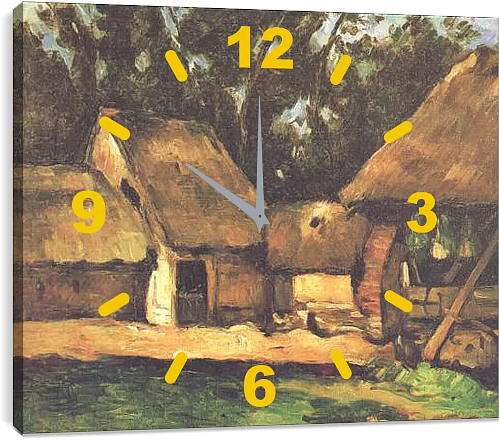 Часы картина - Le Moulin a Huile. Поль Сезанн