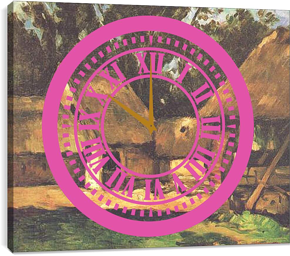 Часы картина - Le Moulin a Huile. Поль Сезанн