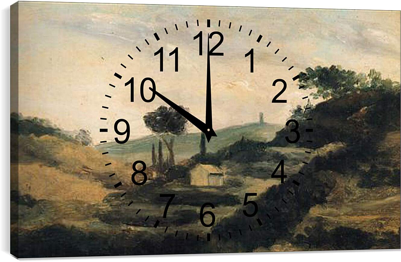 Часы картина - A la Tour de Cesar. Поль Сезанн