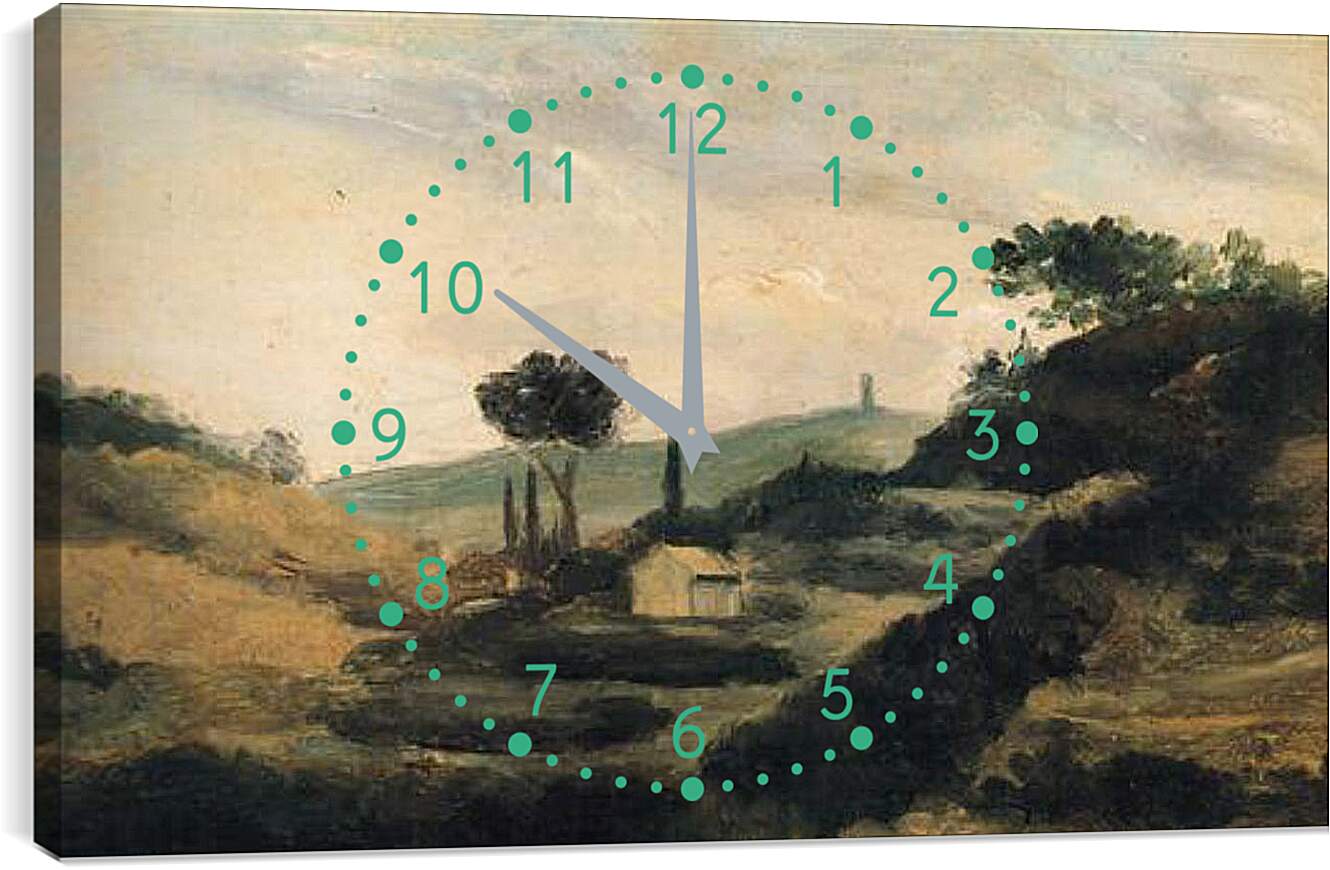 Часы картина - A la Tour de Cesar. Поль Сезанн