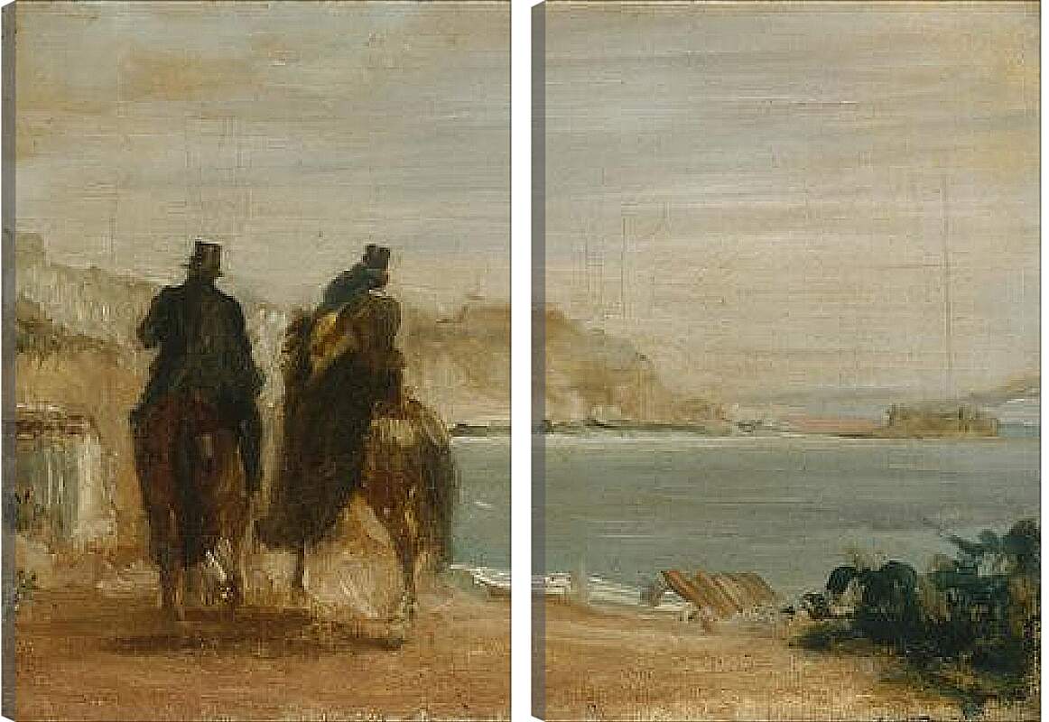 Модульная картина - Promenade beside the Sea. Эдгар Дега