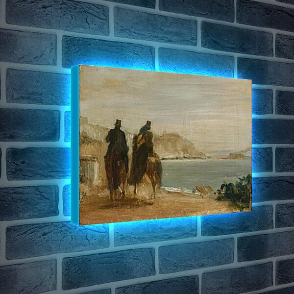 Лайтбокс световая панель - Promenade beside the Sea. Эдгар Дега