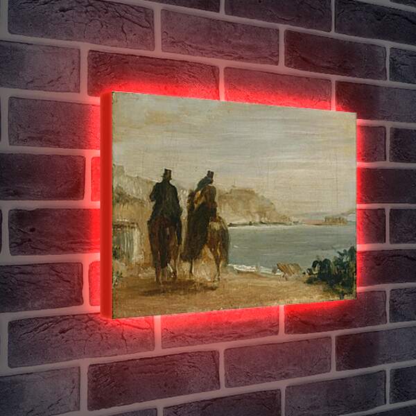 Лайтбокс световая панель - Promenade beside the Sea. Эдгар Дега
