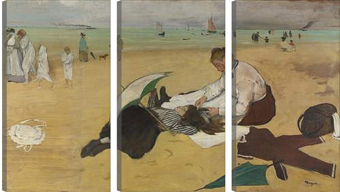 Модульная картина - Beach Scene. Эдгар Дега