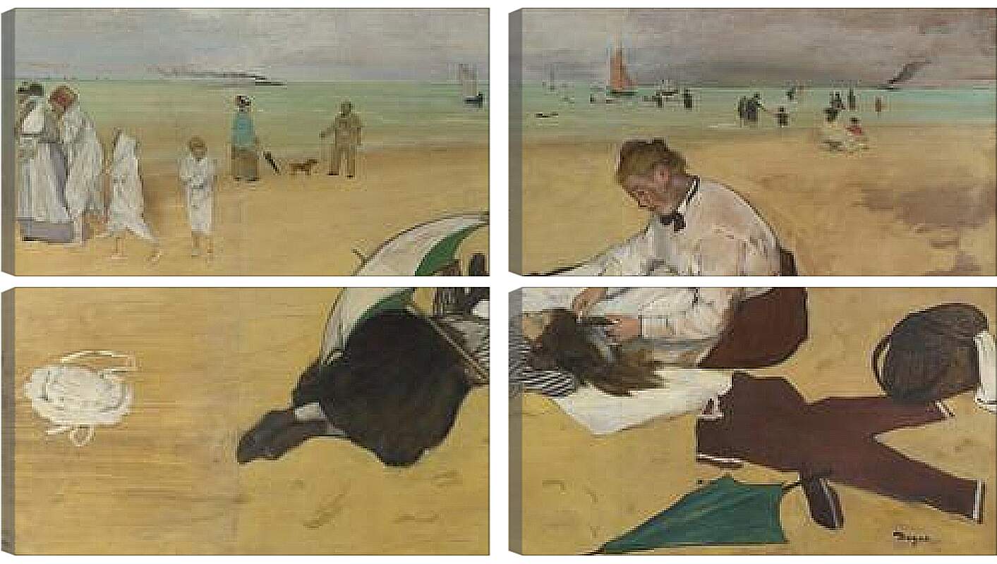 Модульная картина - Beach Scene. Эдгар Дега