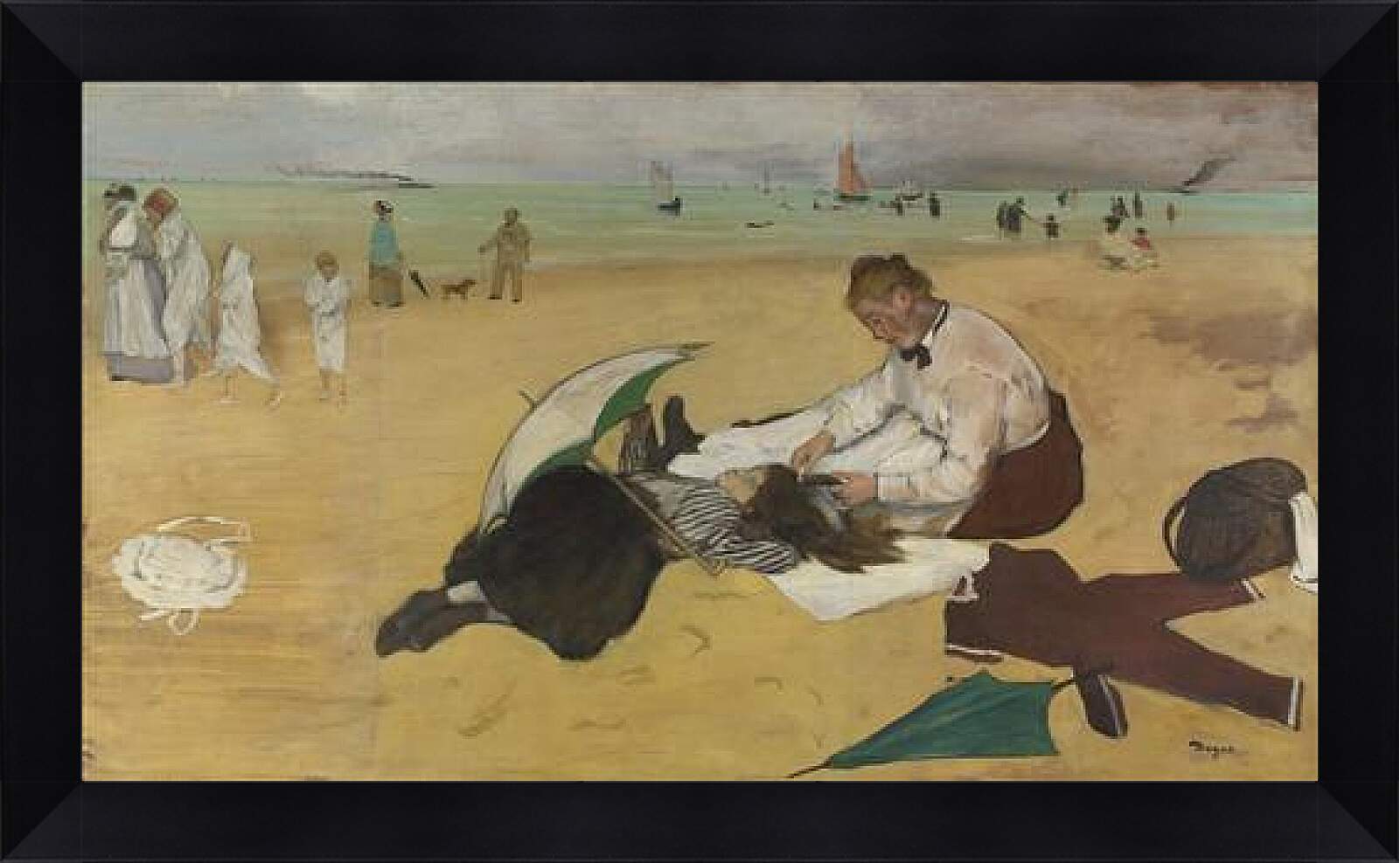 Картина в раме - Beach Scene. Эдгар Дега
