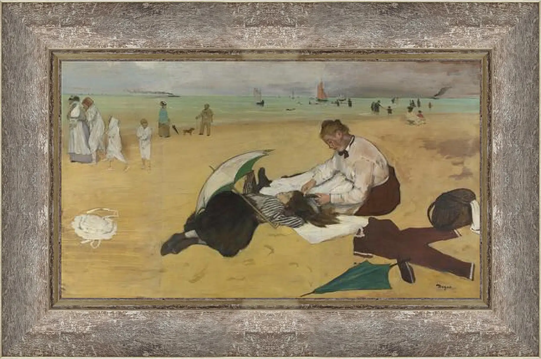 Картина в раме - Beach Scene. Эдгар Дега