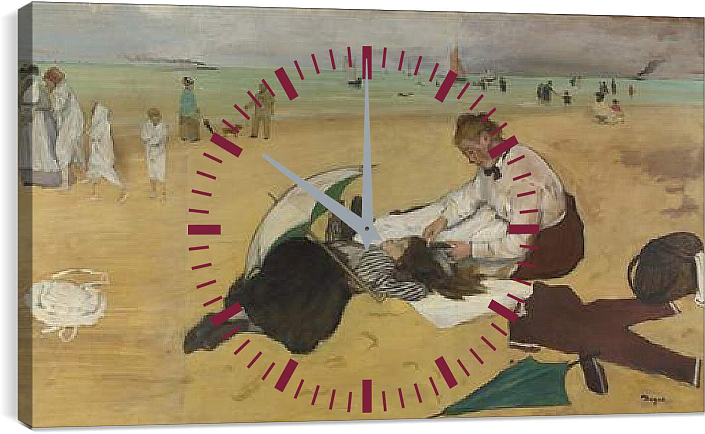 Часы картина - Beach Scene. Эдгар Дега