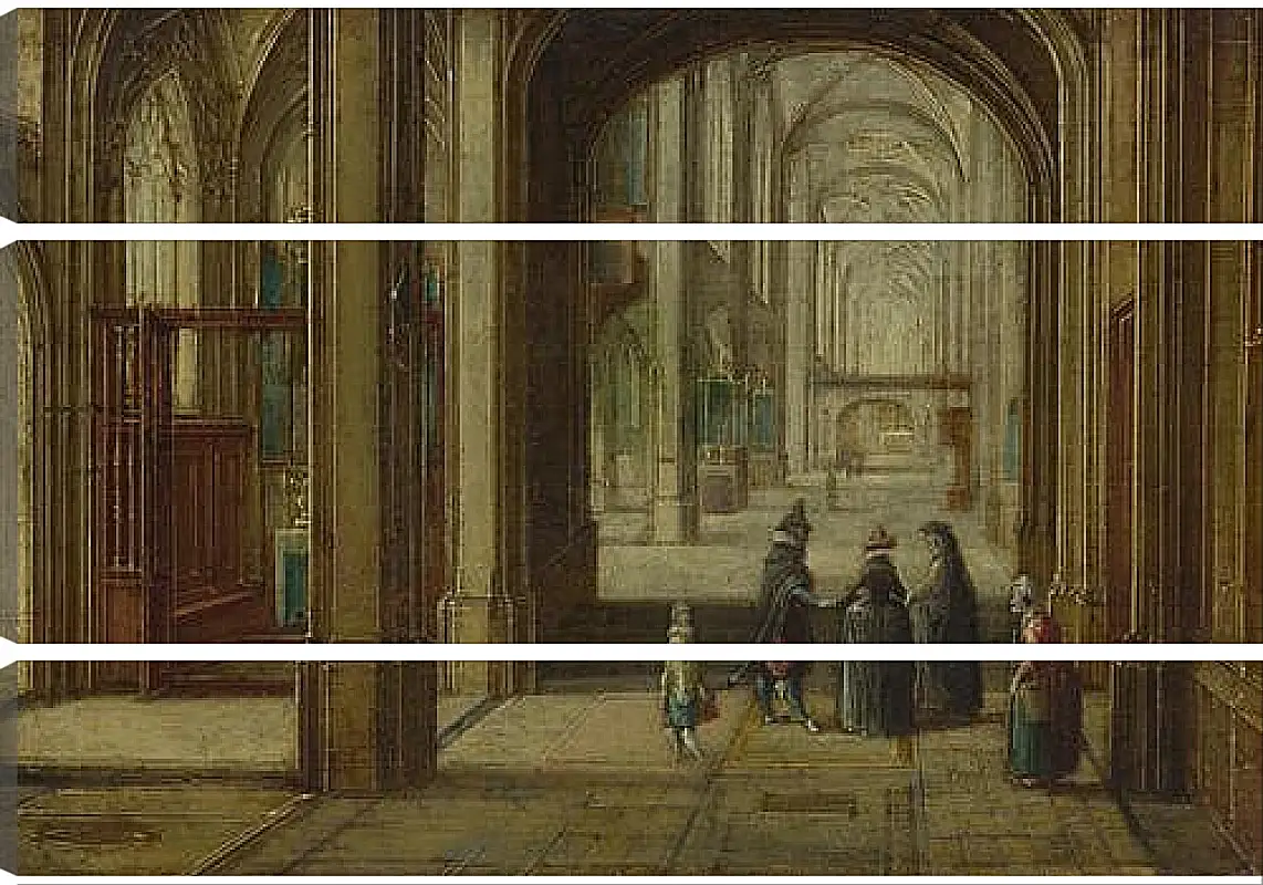 Модульная картина - The Interior of a Gothic Church looking East. Стенвейк Хармен Ван