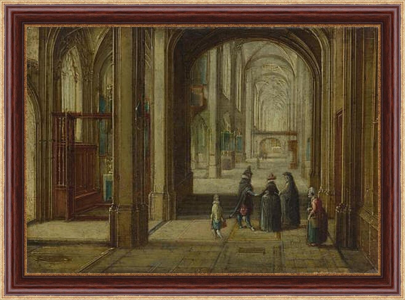 Картина в раме - The Interior of a Gothic Church looking East. Стенвейк Хармен Ван