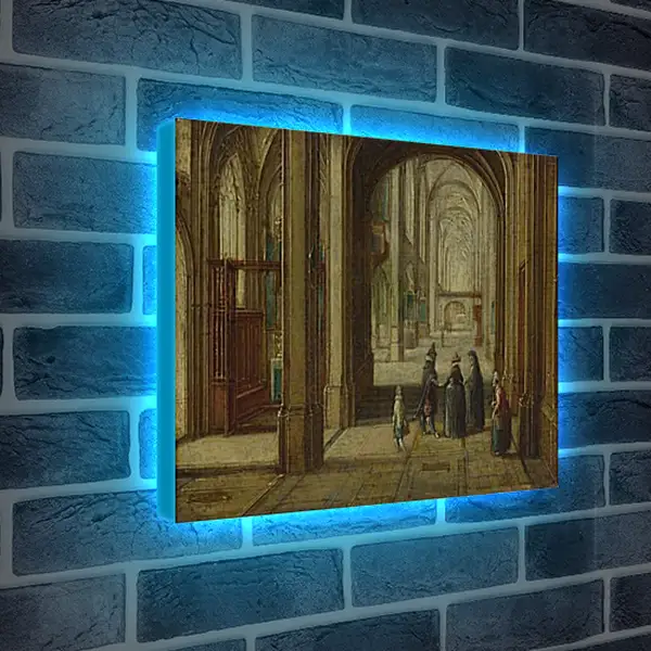 Лайтбокс световая панель - The Interior of a Gothic Church looking East. Стенвейк Хармен Ван