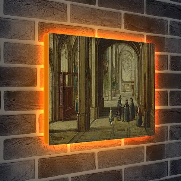 Лайтбокс световая панель - The Interior of a Gothic Church looking East. Стенвейк Хармен Ван
