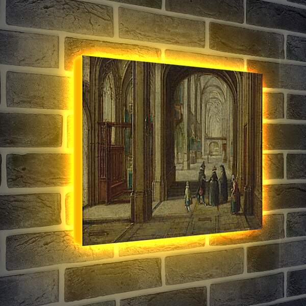 Лайтбокс световая панель - The Interior of a Gothic Church looking East. Стенвейк Хармен Ван