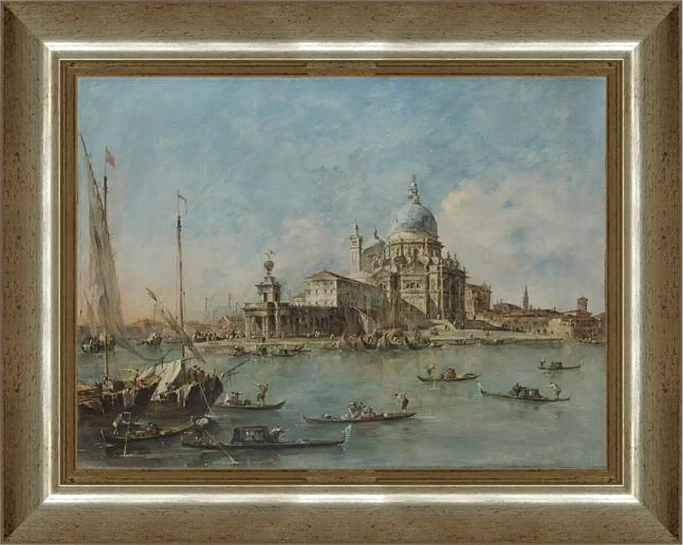 Картина в раме - The Punta della Dogana (1) Франческо Гварди