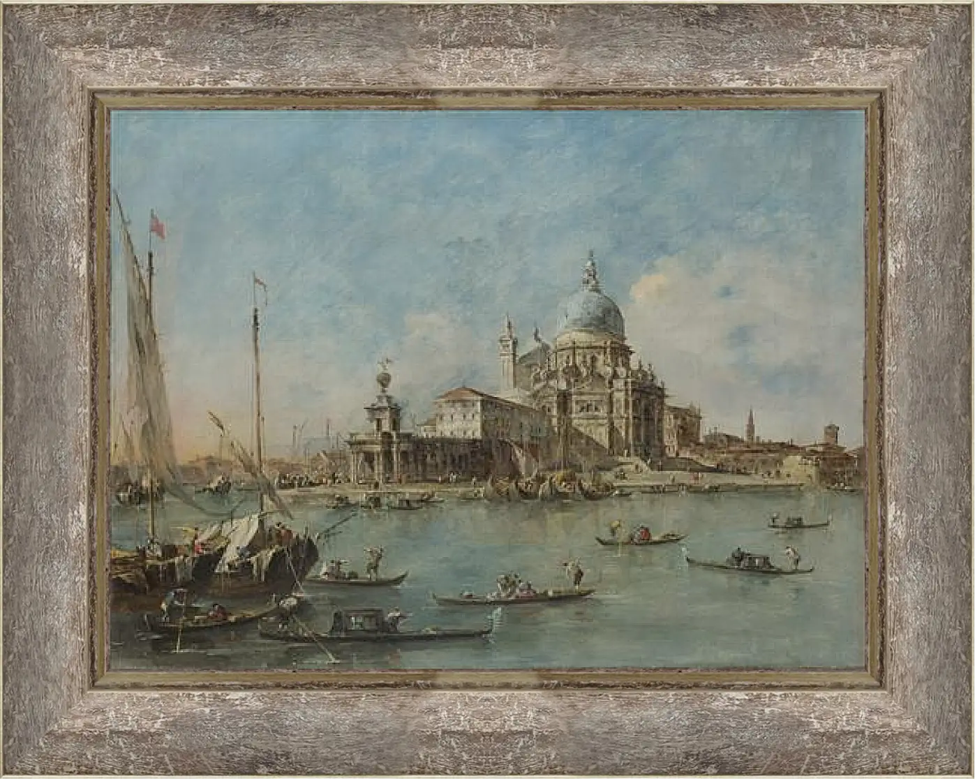 Картина в раме - The Punta della Dogana (1) Франческо Гварди