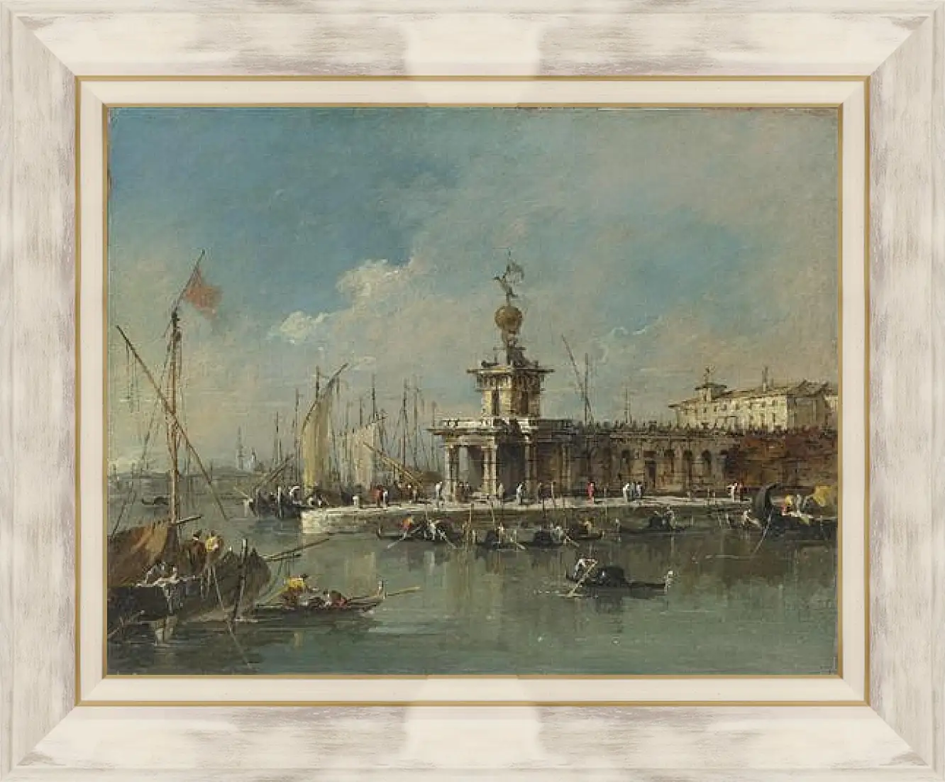 Картина в раме - The Punta della Dogana. Франческо Гварди