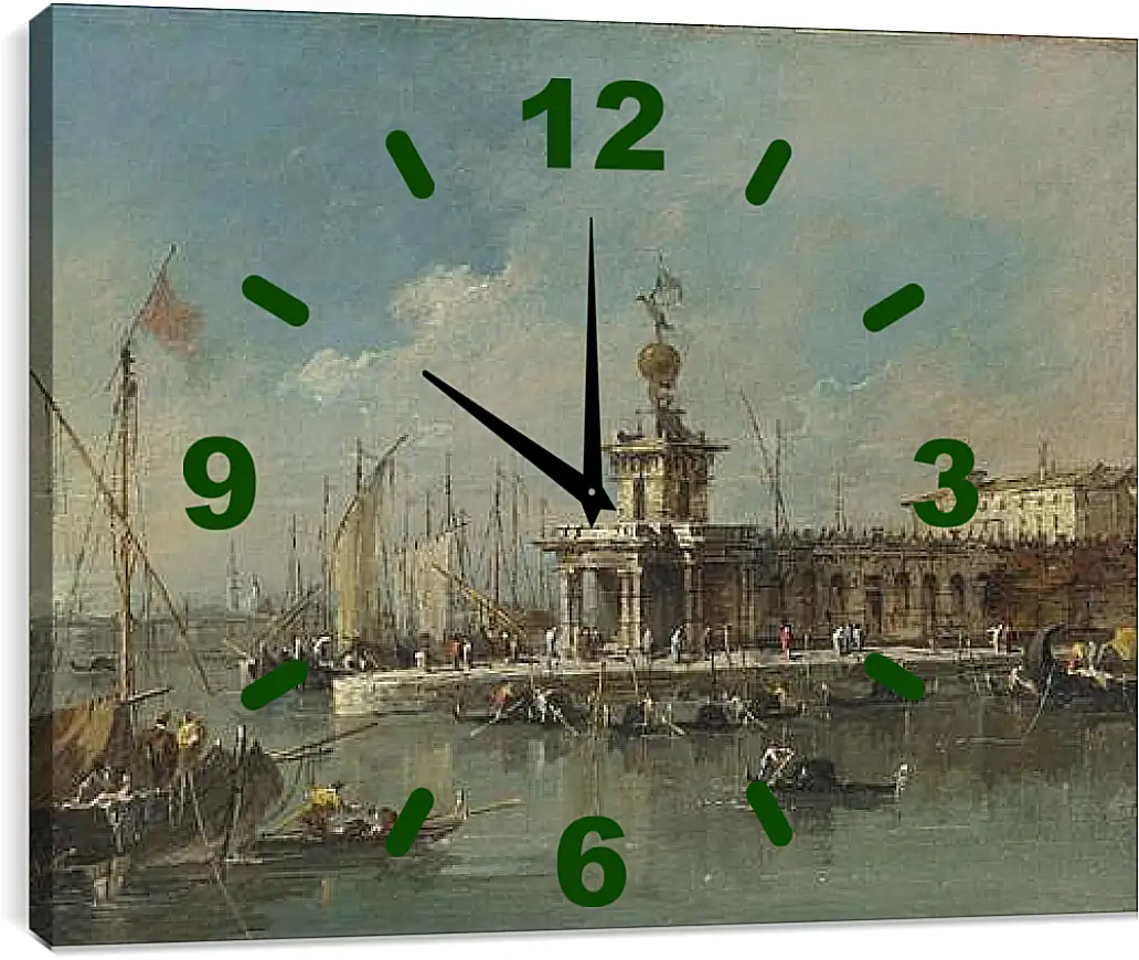 Часы картина - The Punta della Dogana. Франческо Гварди