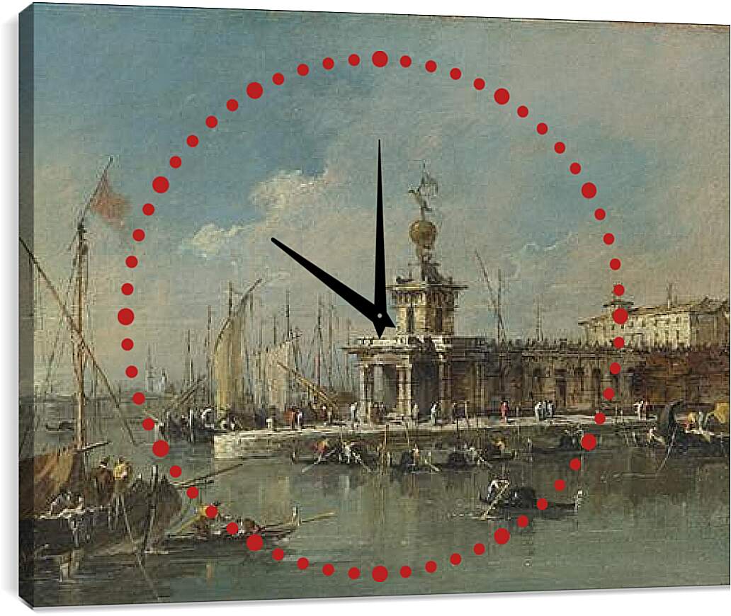 Часы картина - The Punta della Dogana. Франческо Гварди